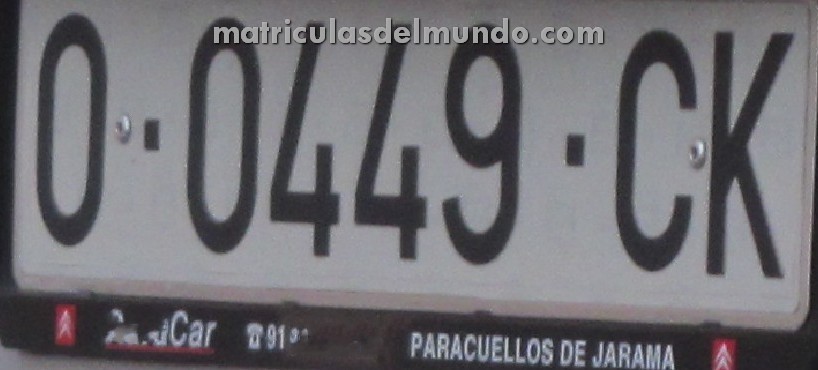 Matrícula de Asturias O-CK 0449